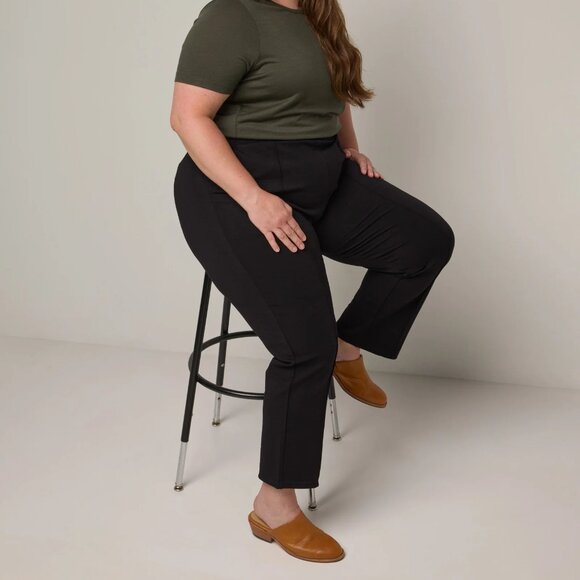 Wool& Rosso Straight Ponte Pant (S, Black) - Picture 4 of 11